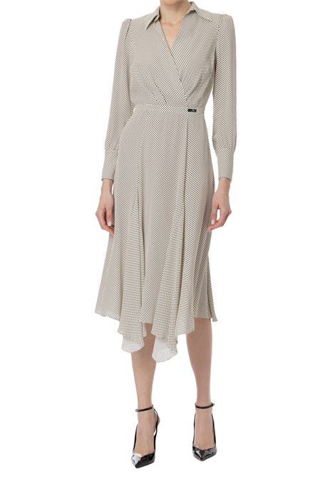 Abito Elisabetta Franchi donna AB865552E2 E84 burro nero a pois ELISABETTA FRANCHI | Abiti | AB865552E2E84
